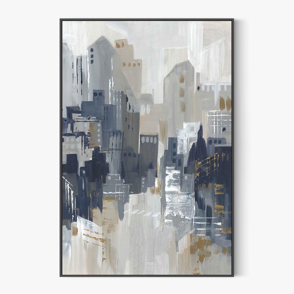 Indigo City, Style A-by-Lera-wall-art-print-canvas-poster-framed-Gioia