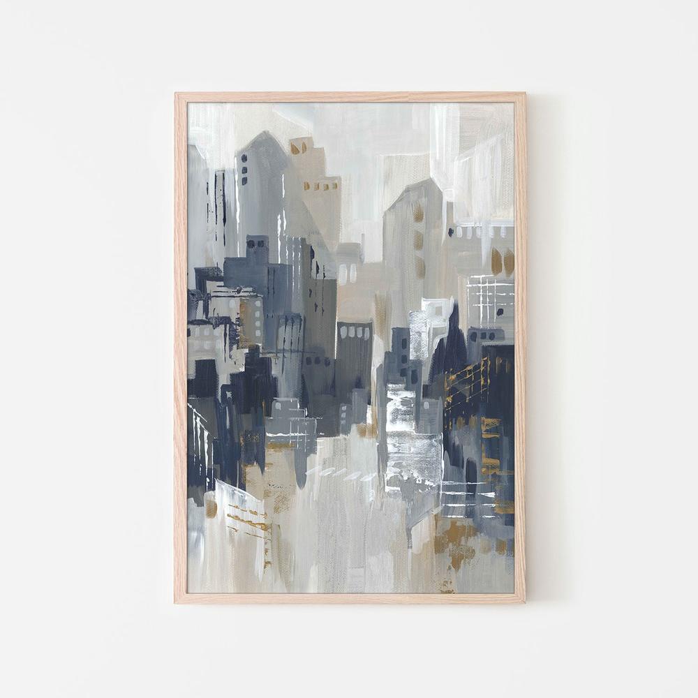 Indigo City, Style A-by-Lera-wall-art-print-canvas-poster-framed-Gioia