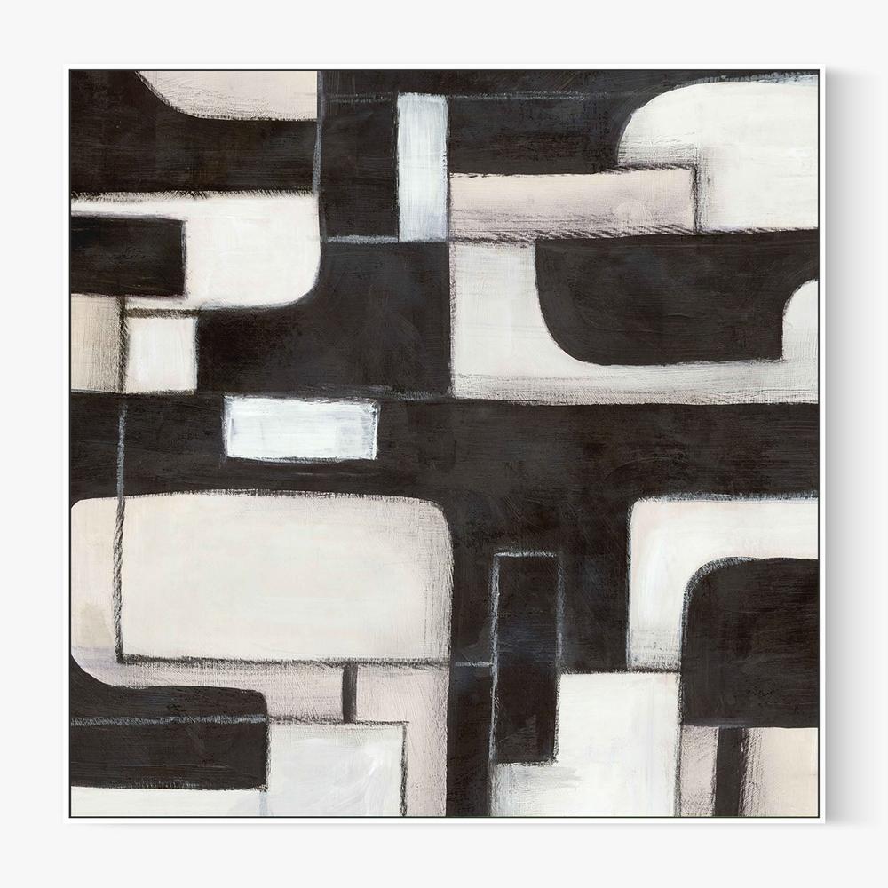 Interwoven Paths in Monochrome, Style A-by-Emma Peal-wall-art-print-canvas-poster-framed-Gioia