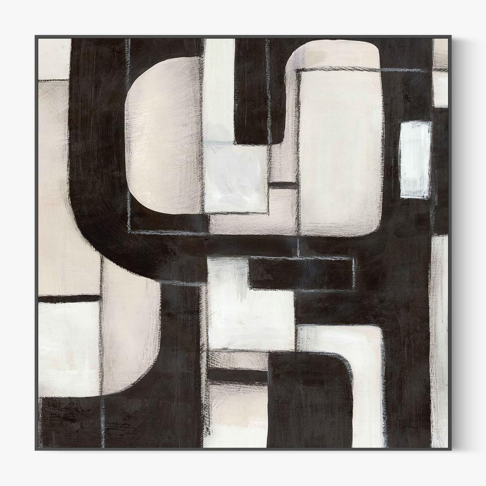 Interwoven Paths in Monochrome, Style B-by-Emma Peal-wall-art-print-canvas-poster-framed-Gioia
