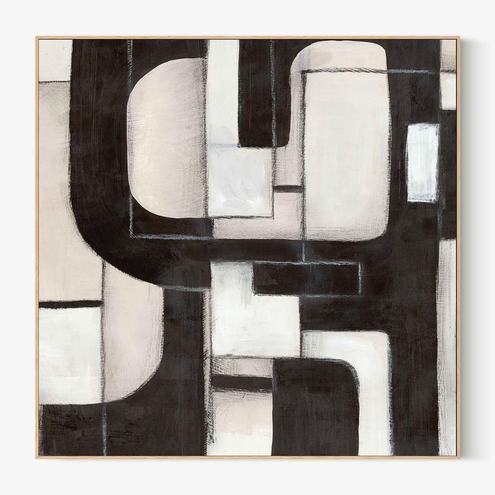 Interwoven Paths in Monochrome, Style B-by-Emma Peal-wall-art-print-canvas-poster-framed-Gioia