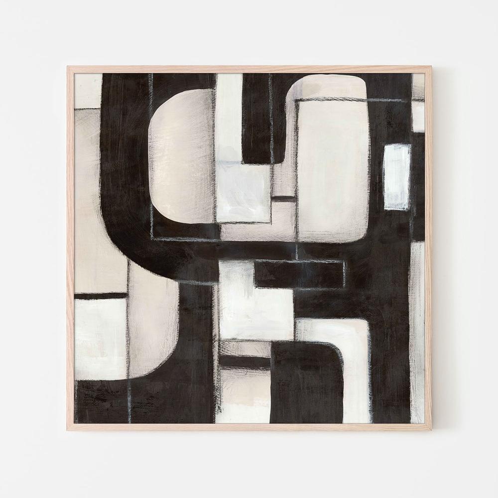 Interwoven Paths in Monochrome, Style B-by-Emma Peal-wall-art-print-canvas-poster-framed-Gioia