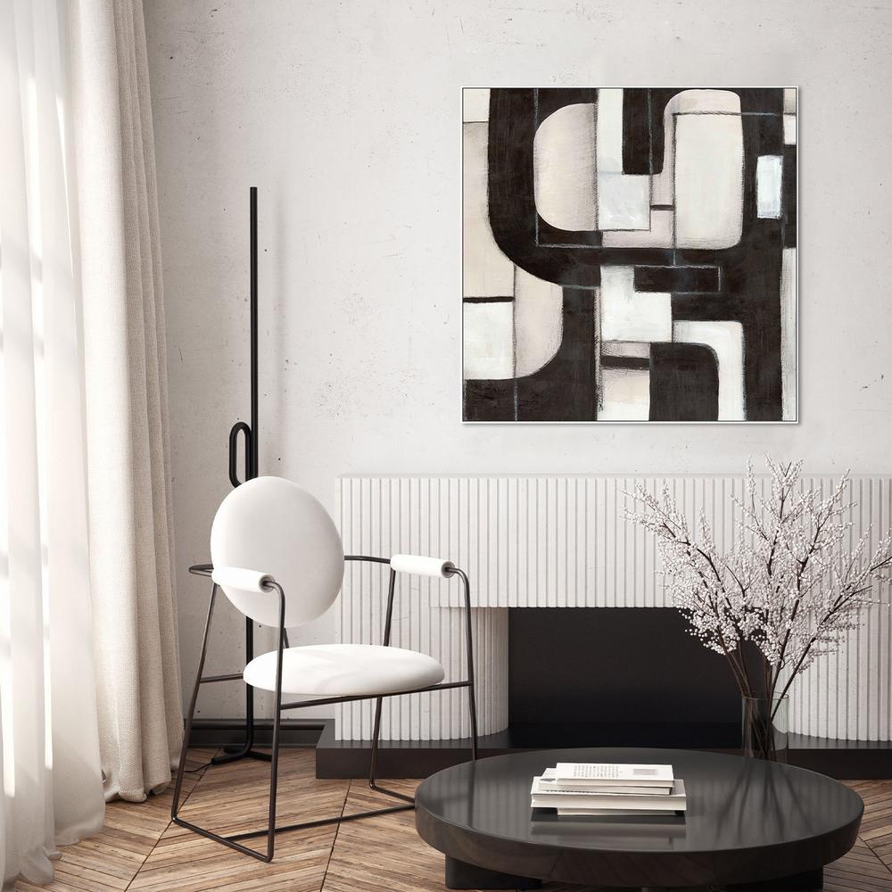 Interwoven Paths in Monochrome, Style B-by-Emma Peal-wall-art-print-canvas-poster-framed-Gioia