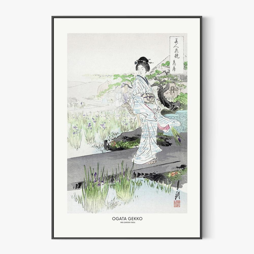 Iris Garden-by-Ogata Gekko-wall-art-print-canvas-poster-framed-Gioia