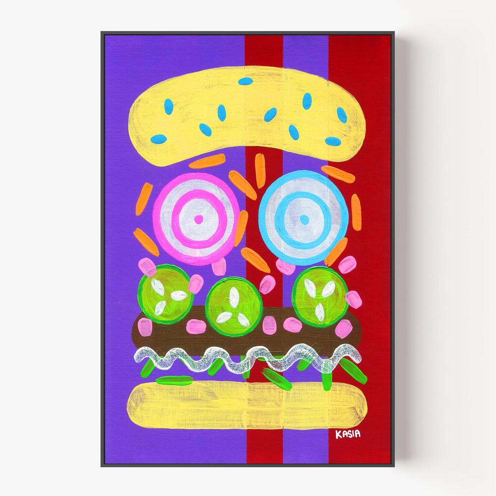It's Giving Burger-by-Kasia Amanda-wall-art-print-canvas-poster-framed-Gioia