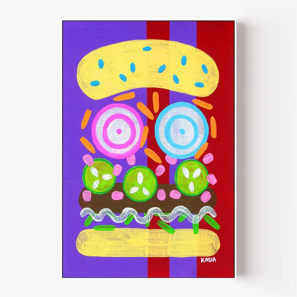 It's Giving Burger-by-Kasia Amanda-wall-art-print-canvas-poster-framed-Gioia