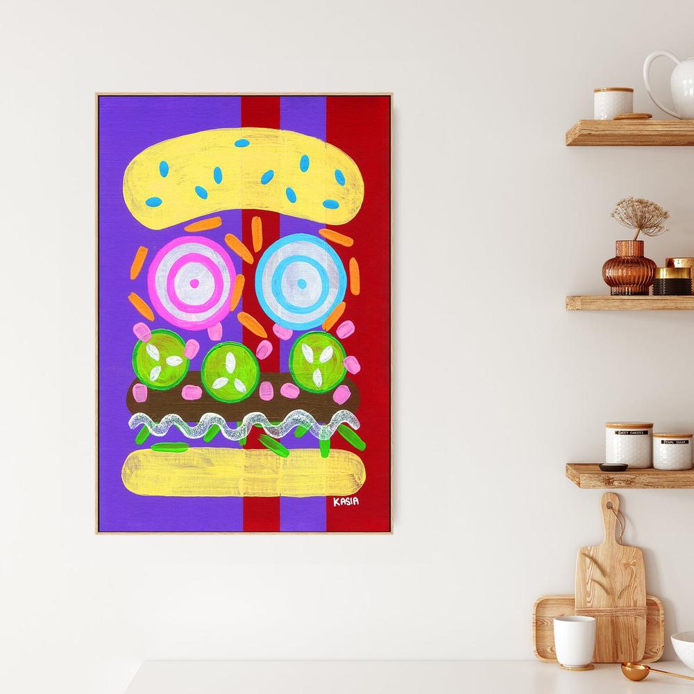 It's Giving Burger-by-Kasia Amanda-wall-art-print-canvas-poster-framed-Gioia