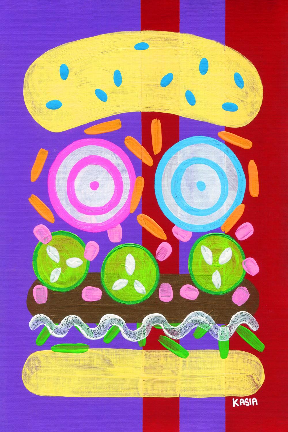 It's Giving Burger-by-Kasia Amanda-wall-art-print-canvas-poster-framed-Gioia