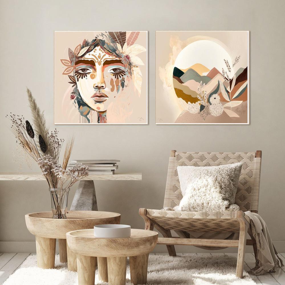 Ivy & Ivy Abstract, Set Of 2-by-Bella Eve-wall-art-print-canvas-poster-framed-Gioia