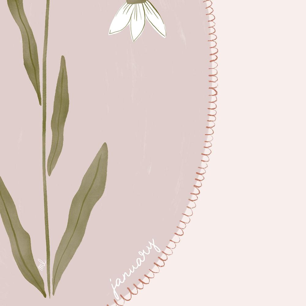January Snowdrop Bloom-by-Menina Lisboa-wall-art-print-canvas-poster-framed-Gioia