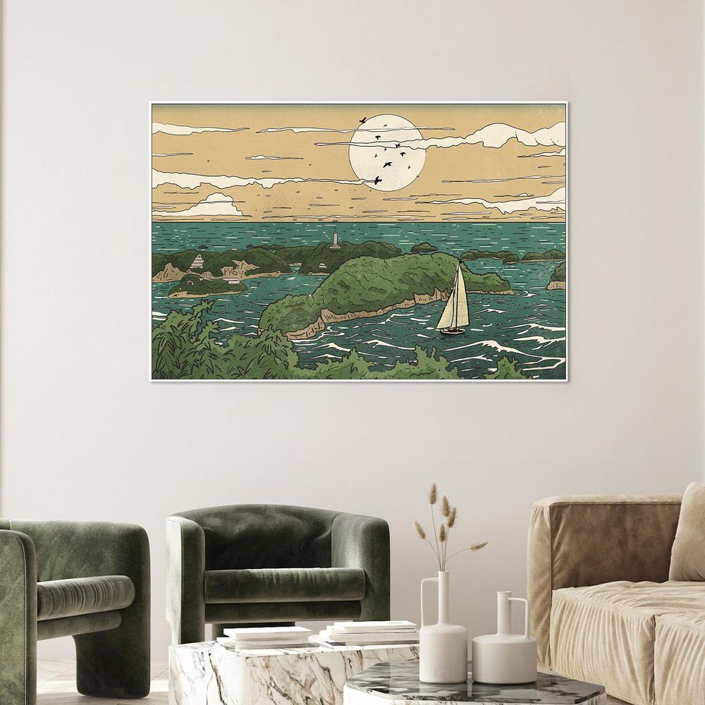 Japanese Islands Lighthouse-by-Nicholas-wall-art-print-canvas-poster-framed-Gioia