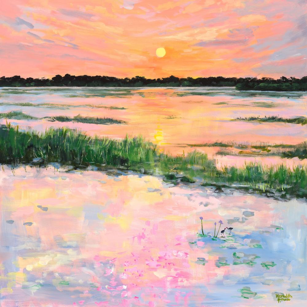 Kakadu Jacana Sunset-by-Meredith Howse-wall-art-print-canvas-poster-framed-Gioia