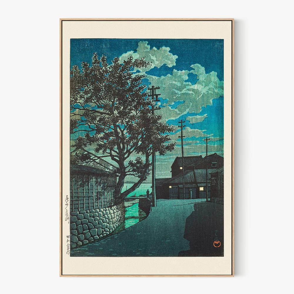 Kamezaki Bishu 1928-by-Kawase Hasui-wall-art-print-canvas-poster-framed-Gioia