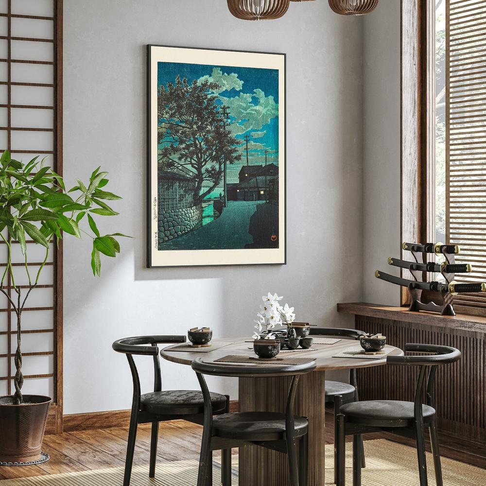 Kamezaki Bishu 1928-by-Kawase Hasui-wall-art-print-canvas-poster-framed-Gioia