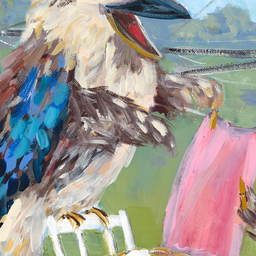 Kookaburra Clothesline-by-Meredith Howse-wall-art-print-canvas-poster-framed-Gioia