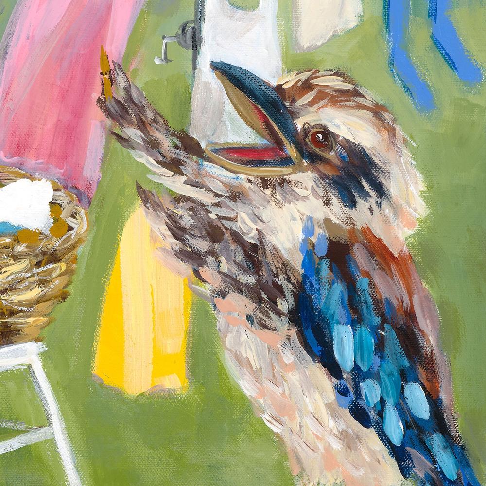 Kookaburra Clothesline-by-Meredith Howse-wall-art-print-canvas-poster-framed-Gioia