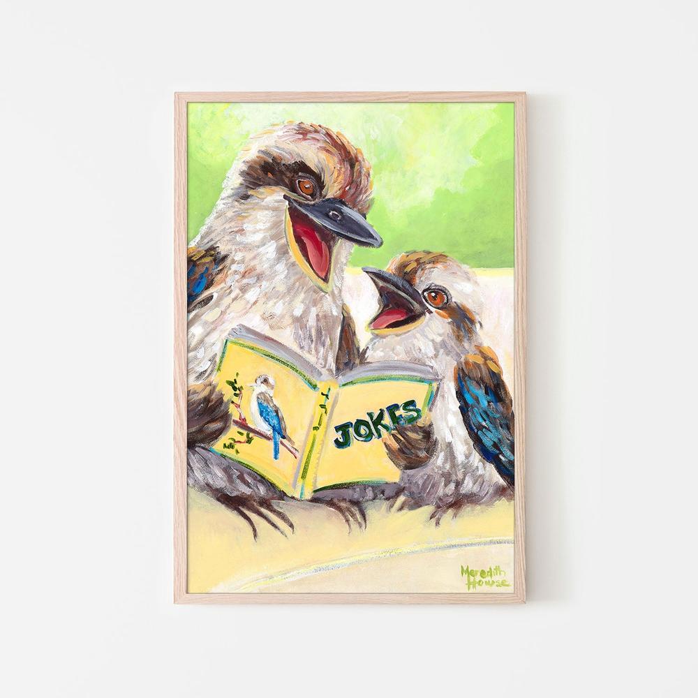 Kookaburra Laugh-by-Meredith Howse-wall-art-print-canvas-poster-framed-Gioia