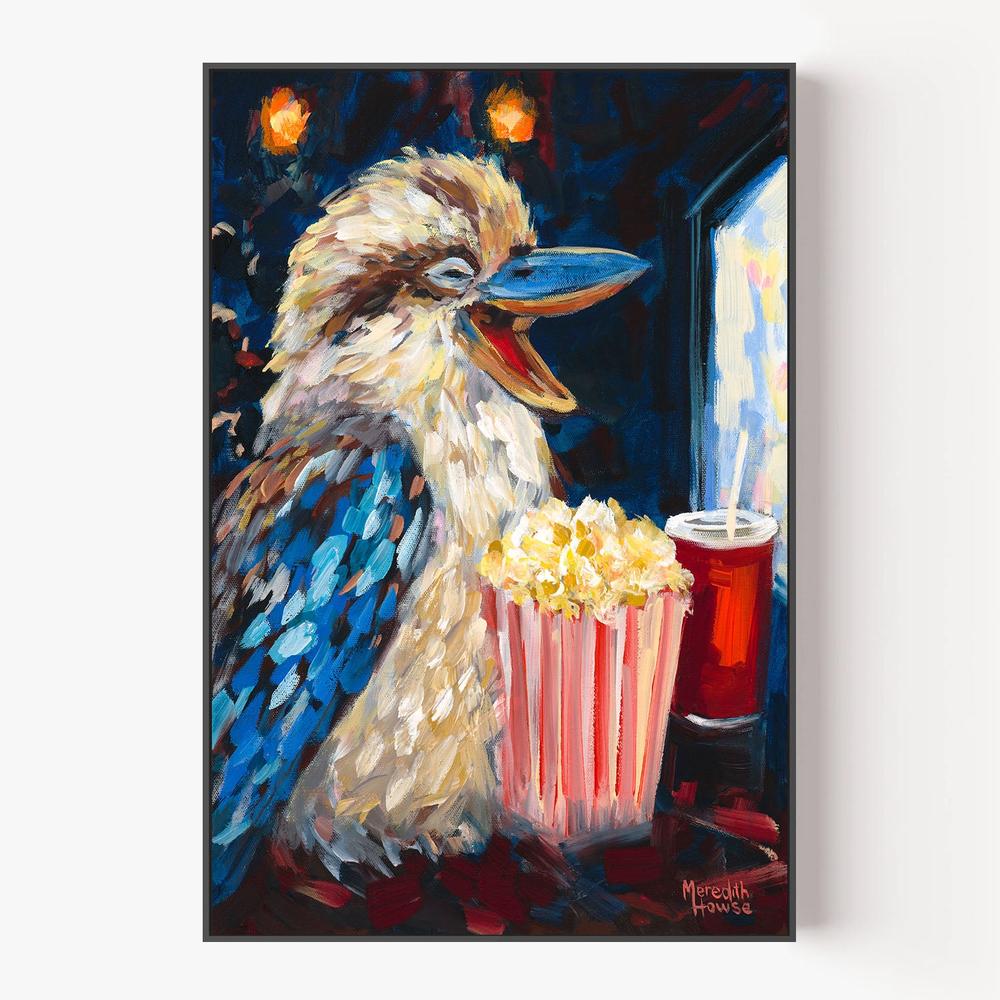 Kookaburra Popcorn-by-Meredith Howse-wall-art-print-canvas-poster-framed-Gioia