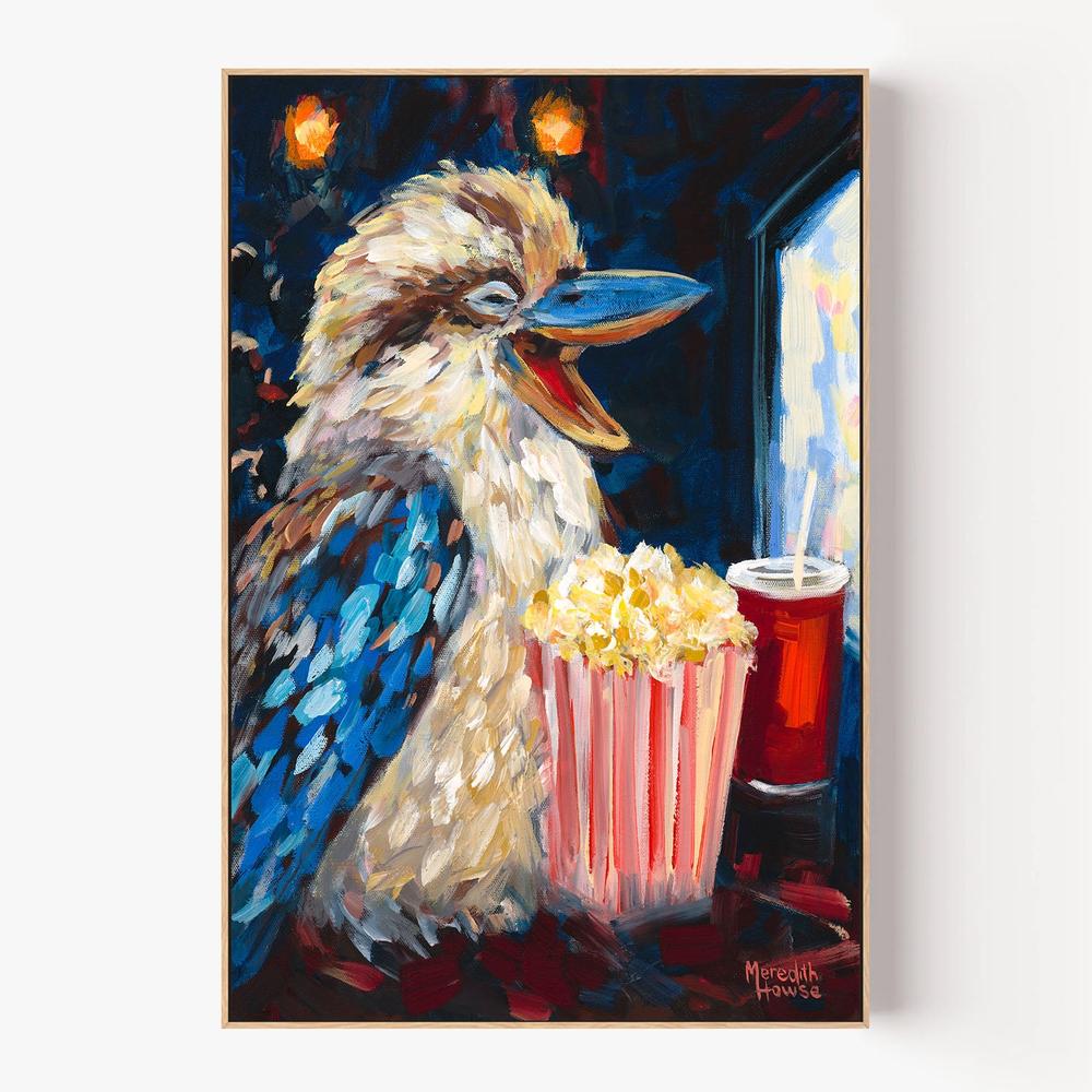 Kookaburra Popcorn-by-Meredith Howse-wall-art-print-canvas-poster-framed-Gioia