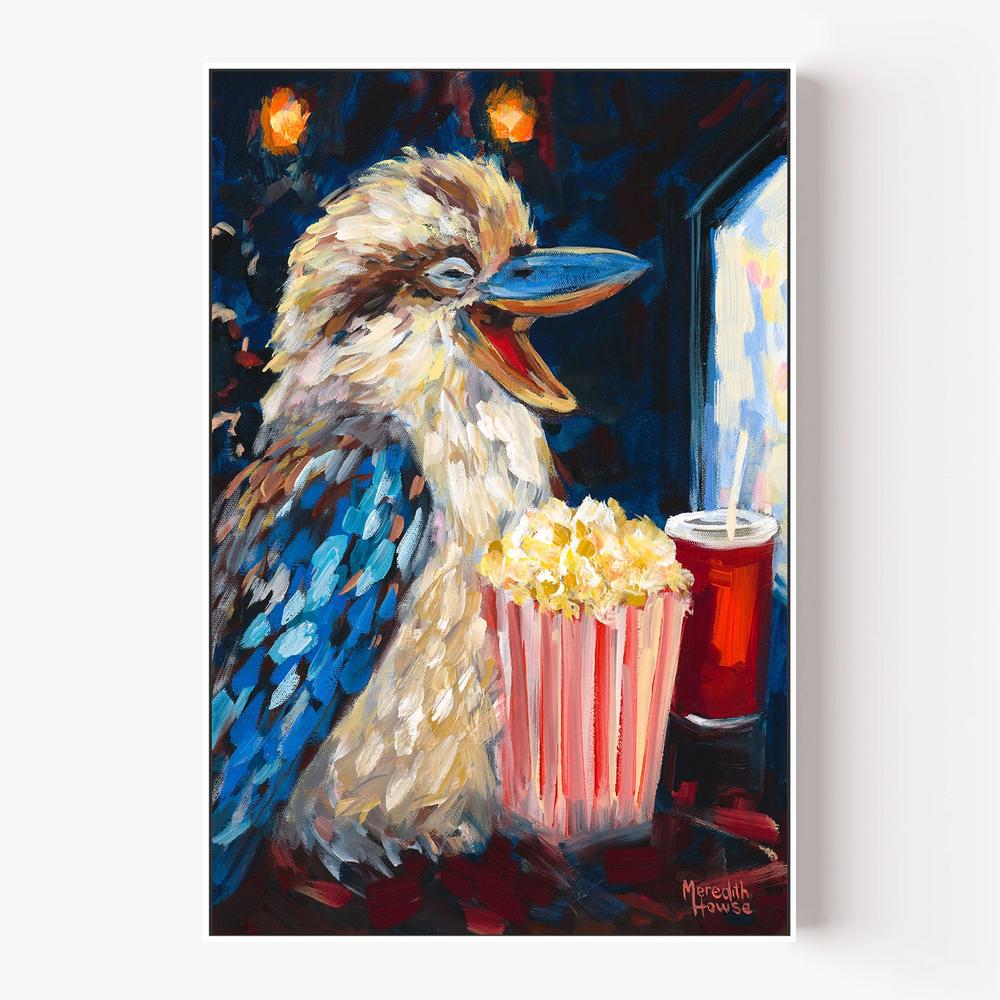 Kookaburra Popcorn-by-Meredith Howse-wall-art-print-canvas-poster-framed-Gioia