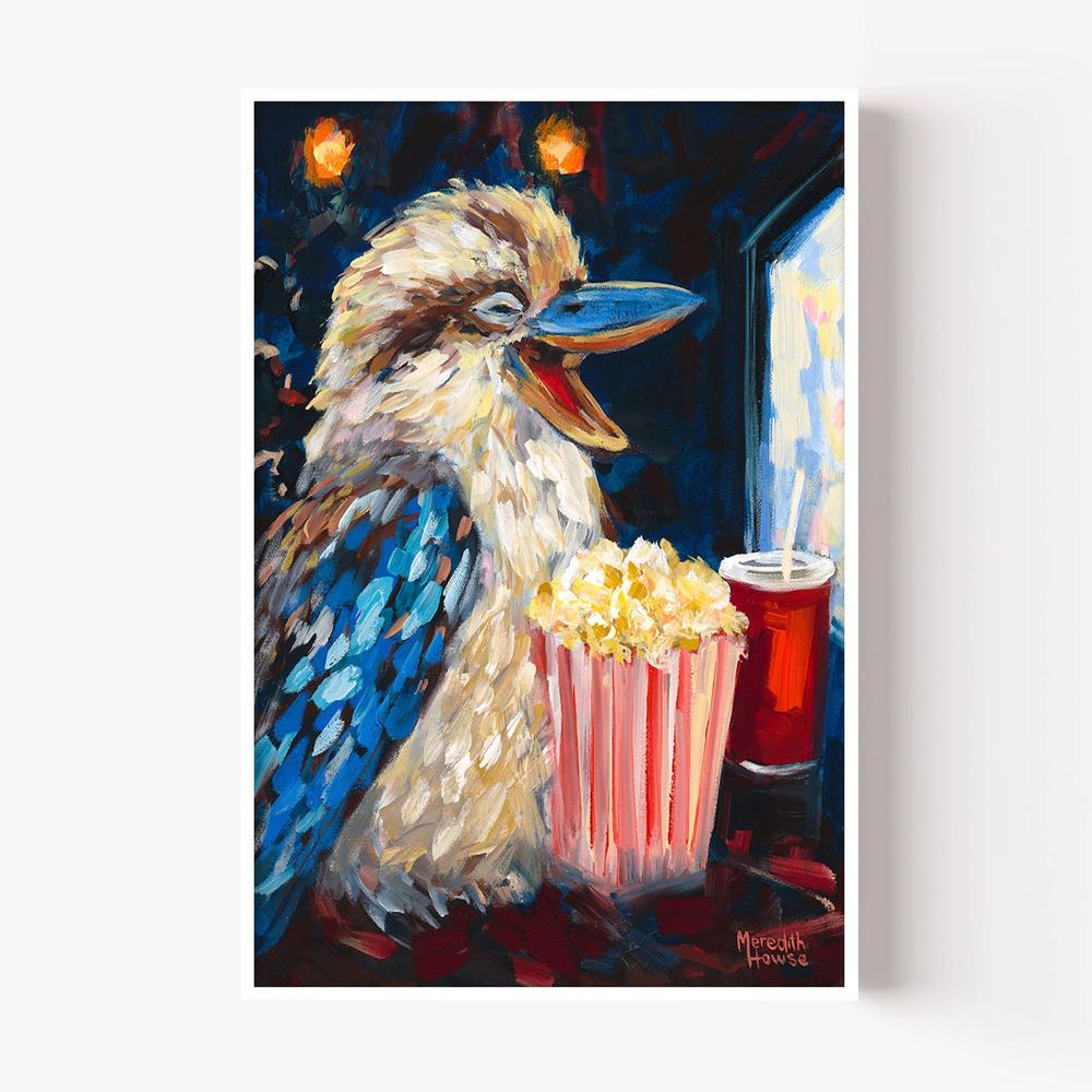 Kookaburra Popcorn-by-Meredith Howse-wall-art-print-canvas-poster-framed-Gioia