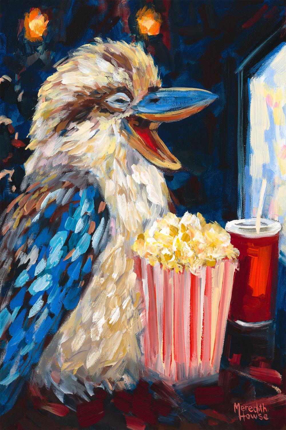 Kookaburra Popcorn-by-Meredith Howse-wall-art-print-canvas-poster-framed-Gioia