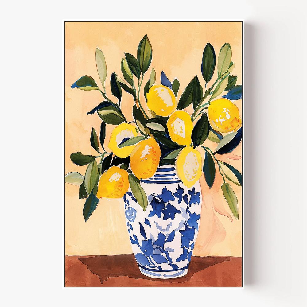 Lemons in Vase-by-Gioia Template-wall-art-print-canvas-poster-framed-Gioia