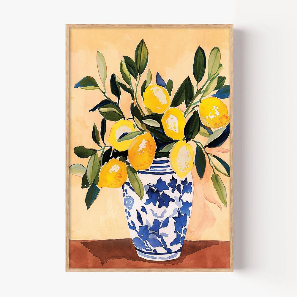 Lemons in Vase-by-Gioia Template-wall-art-print-canvas-poster-framed-Gioia