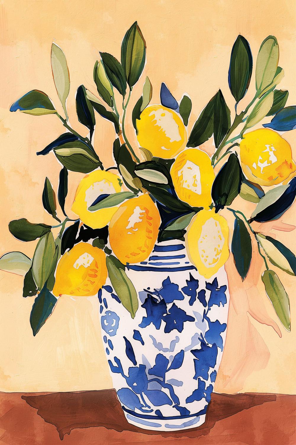 Lemons in Vase-by-Gioia Template-wall-art-print-canvas-poster-framed-Gioia