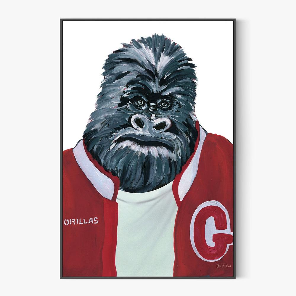 Letterman Gorilla-by-Yvette St. Amant-wall-art-print-canvas-poster-framed-Gioia