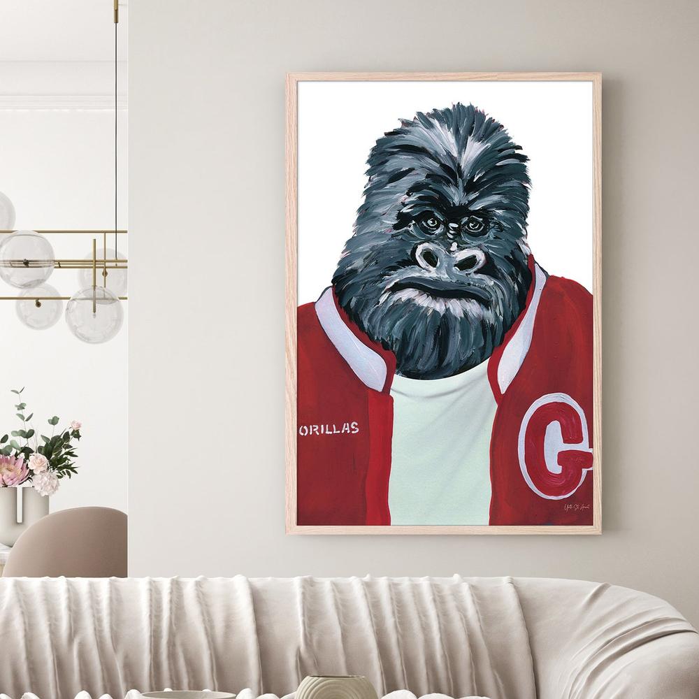 Letterman Gorilla-by-Yvette St. Amant-wall-art-print-canvas-poster-framed-Gioia