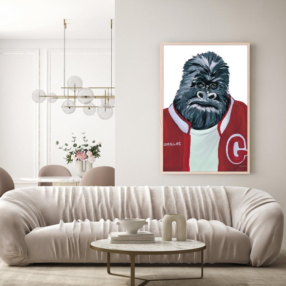 Letterman Gorilla-by-Yvette St. Amant-wall-art-print-canvas-poster-framed-Gioia