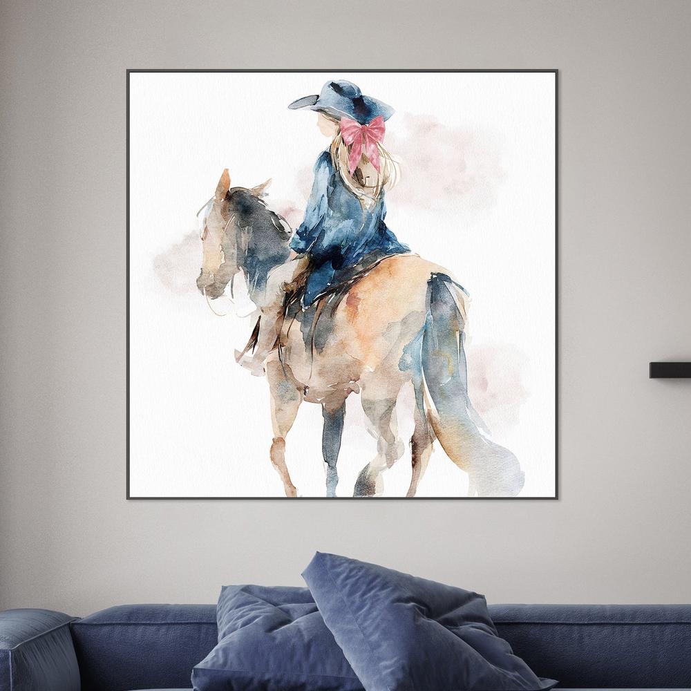 Little Cowgirl-by-Gioia Template-wall-art-print-canvas-poster-framed-Gioia