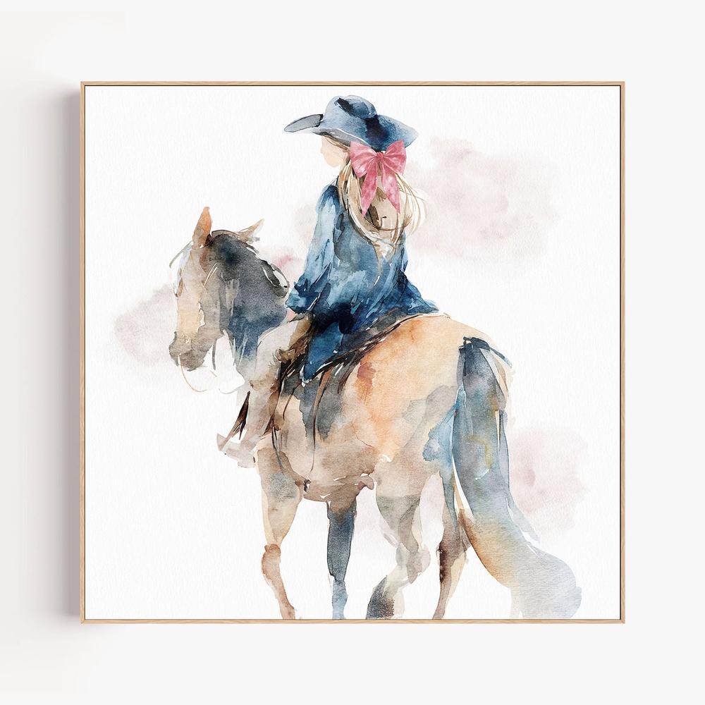 Little Cowgirl-by-Gioia Template-wall-art-print-canvas-poster-framed-Gioia