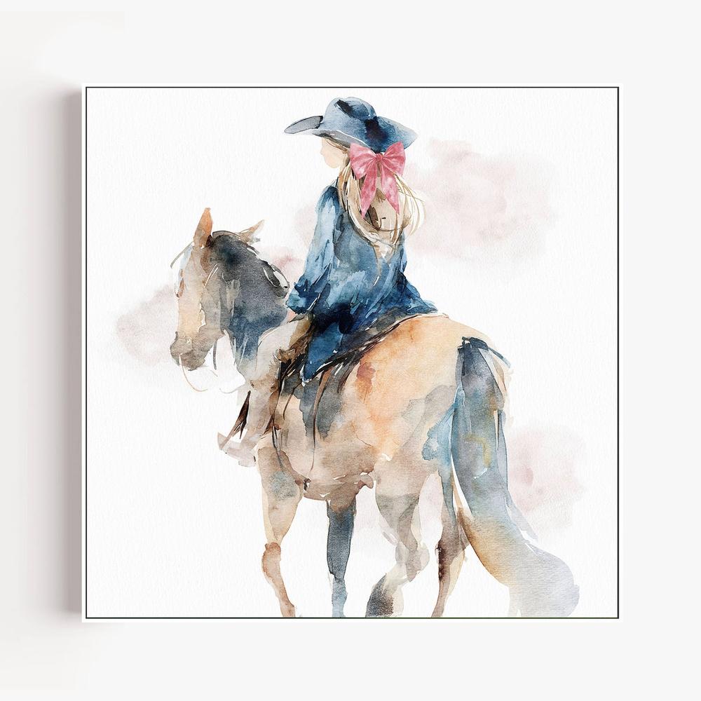 Little Cowgirl-by-Gioia Template-wall-art-print-canvas-poster-framed-Gioia