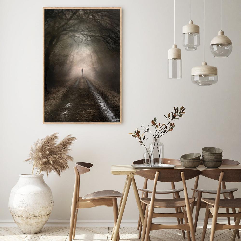 Lone Figure Misty Path-by-Christina Sillen-wall-art-print-canvas-poster-framed-Gioia
