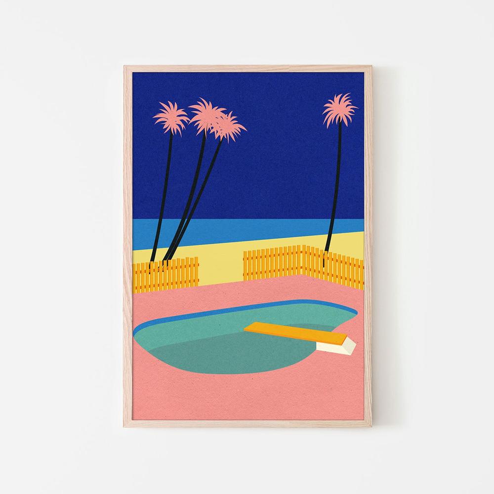Malibu Beach-by-Rosi Feist-wall-art-print-canvas-poster-framed-Gioia