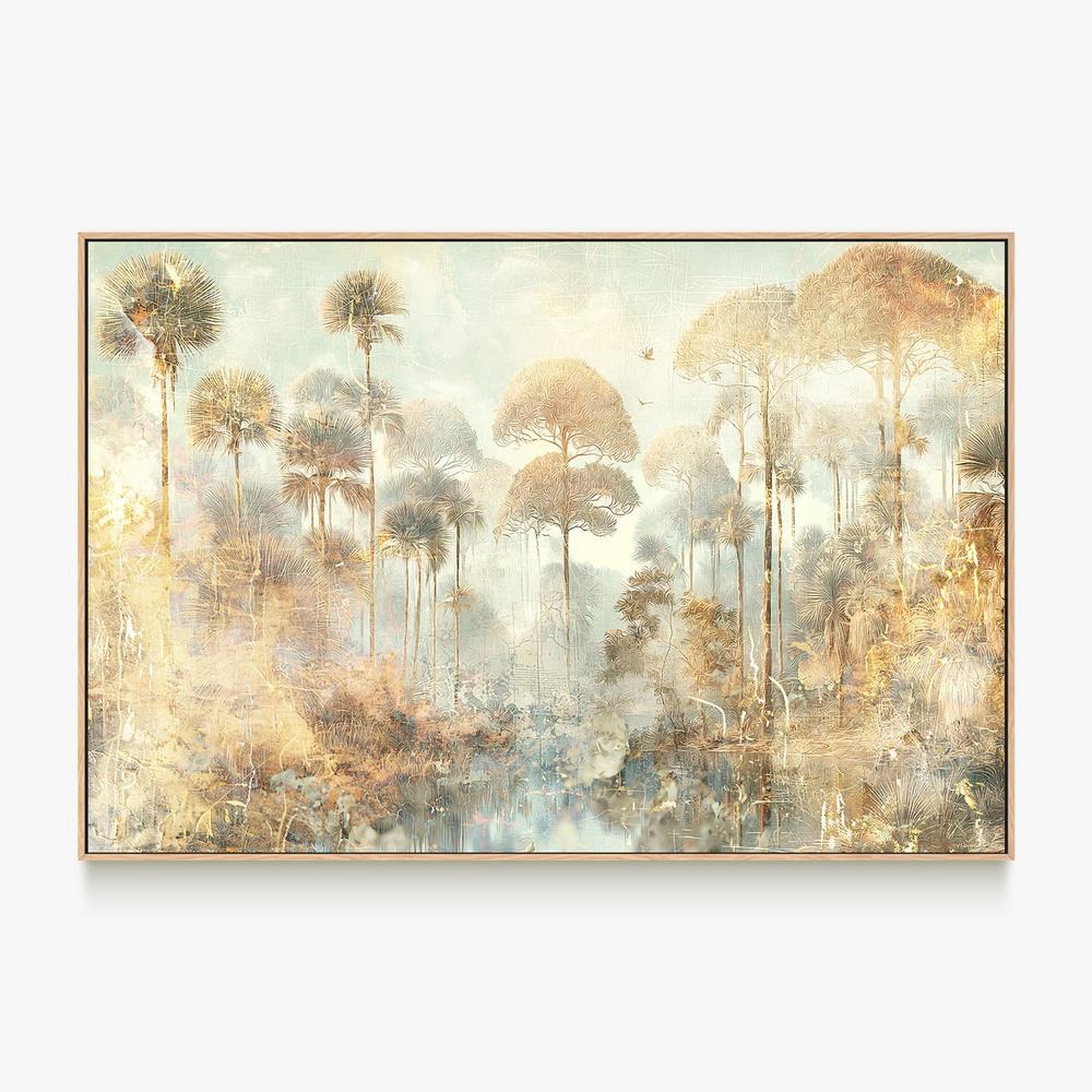 Misty Golden Forest-by-Rafal Kulik-wall-art-print-canvas-poster-framed-Gioia