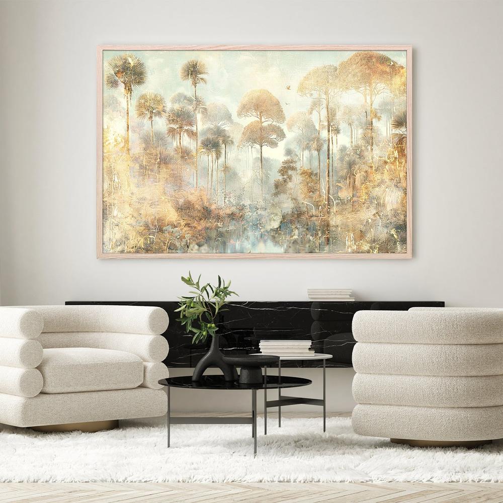 Misty Golden Forest-by-Rafal Kulik-wall-art-print-canvas-poster-framed-Gioia