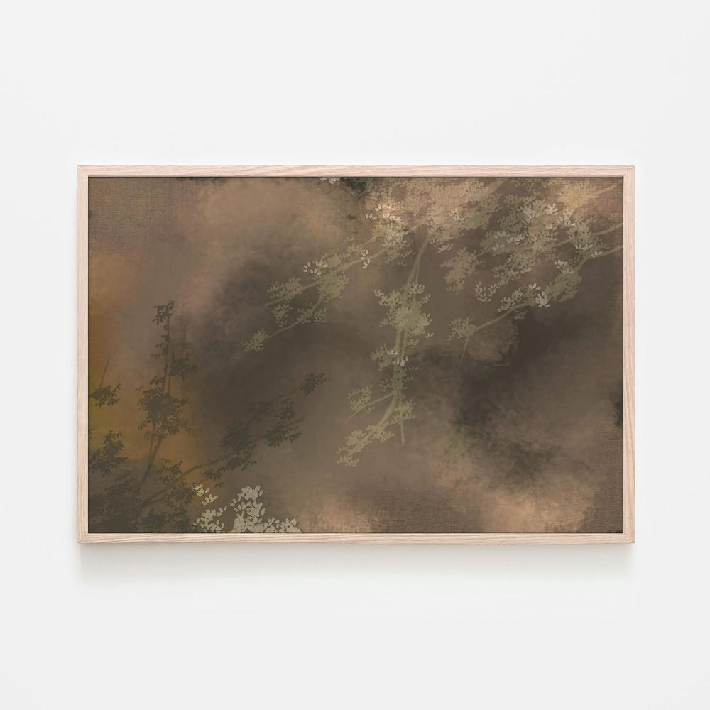Moody dark brown rustic landscape-by-Josie George-wall-art-print-canvas-poster-framed-Gioia