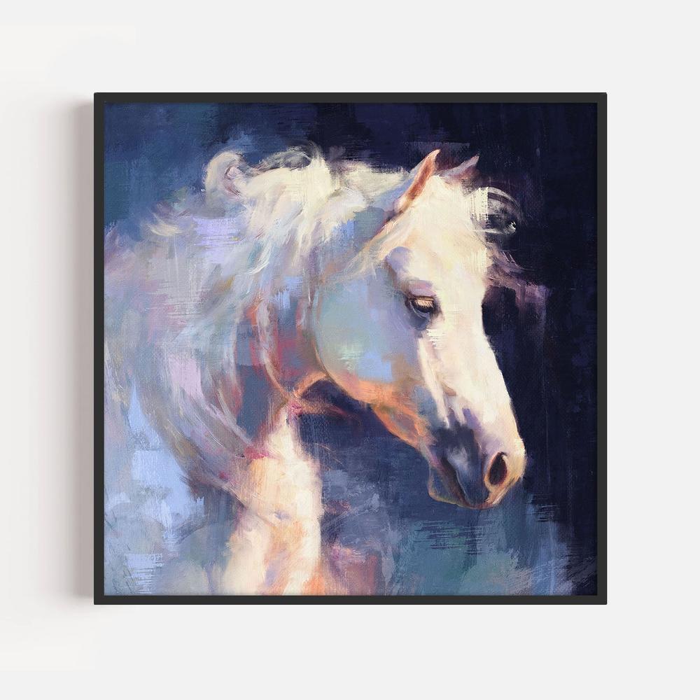 Moonlit Stallion, Style A-by-Gioia Template-wall-art-print-canvas-poster-framed-Gioia