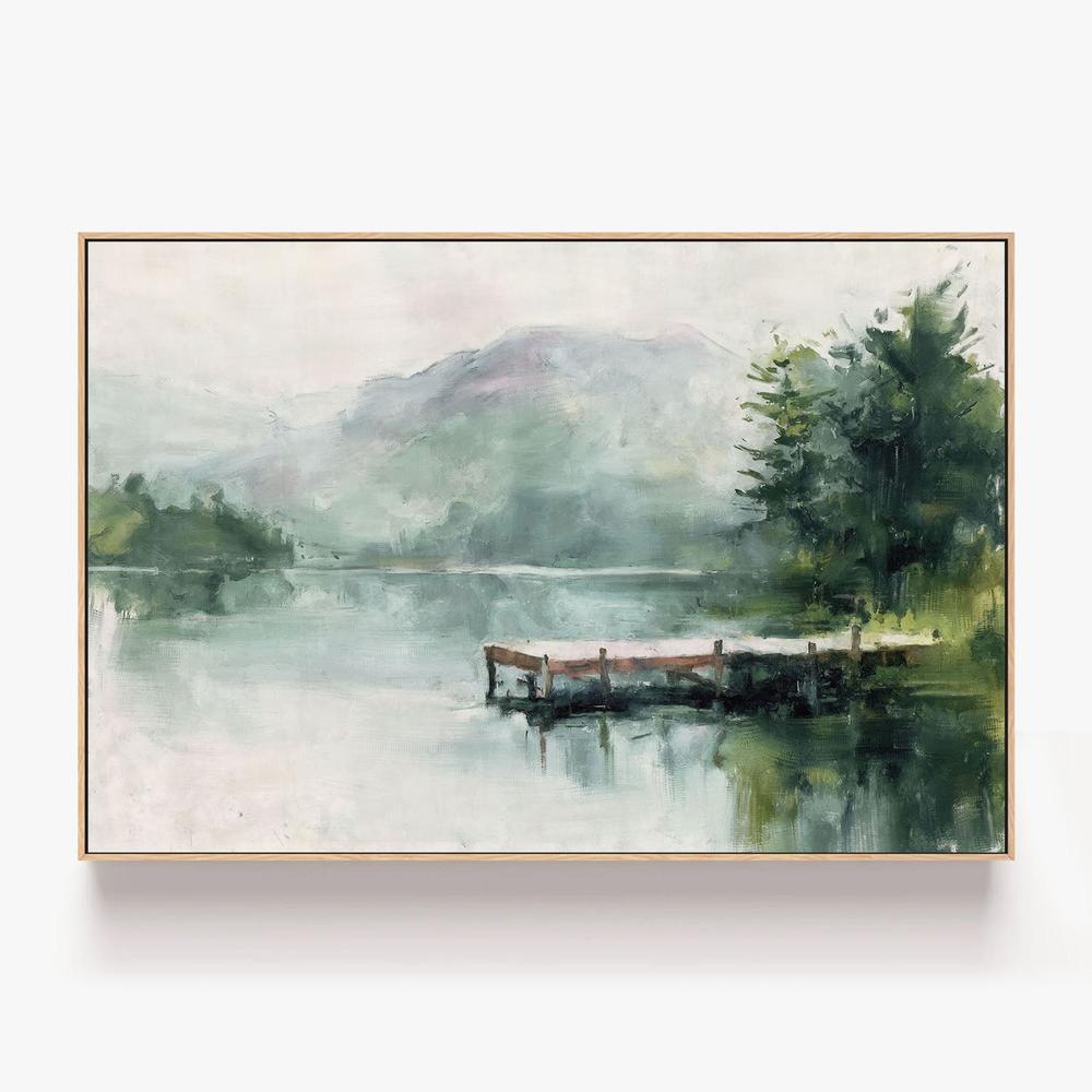 Morning on the Lake-by-Nina Blue-wall-art-print-canvas-poster-framed-Gioia