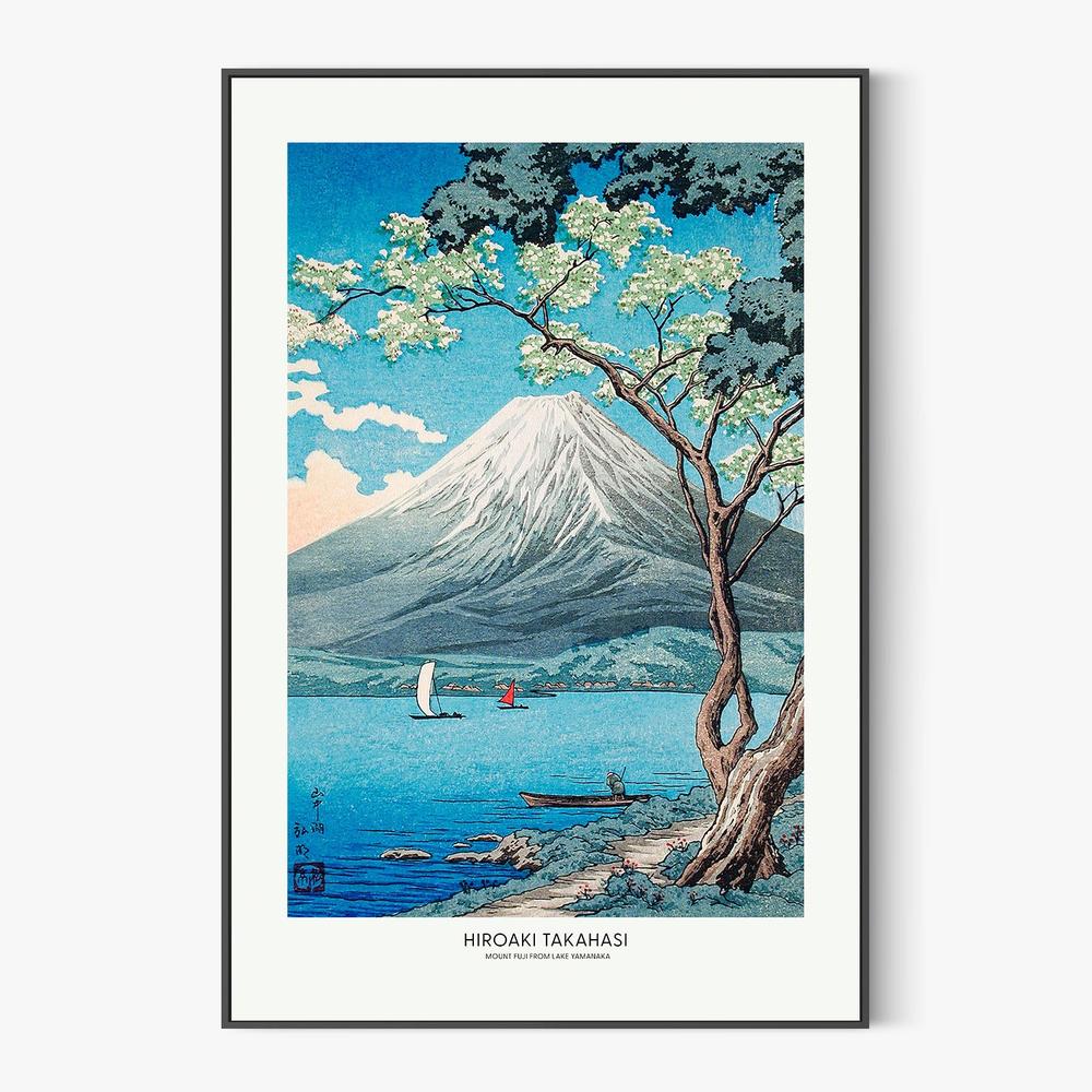 Mount Fuji From Lake Yamanaka-by-Utagawa Hiroshige-wall-art-print-canvas-poster-framed-Gioia