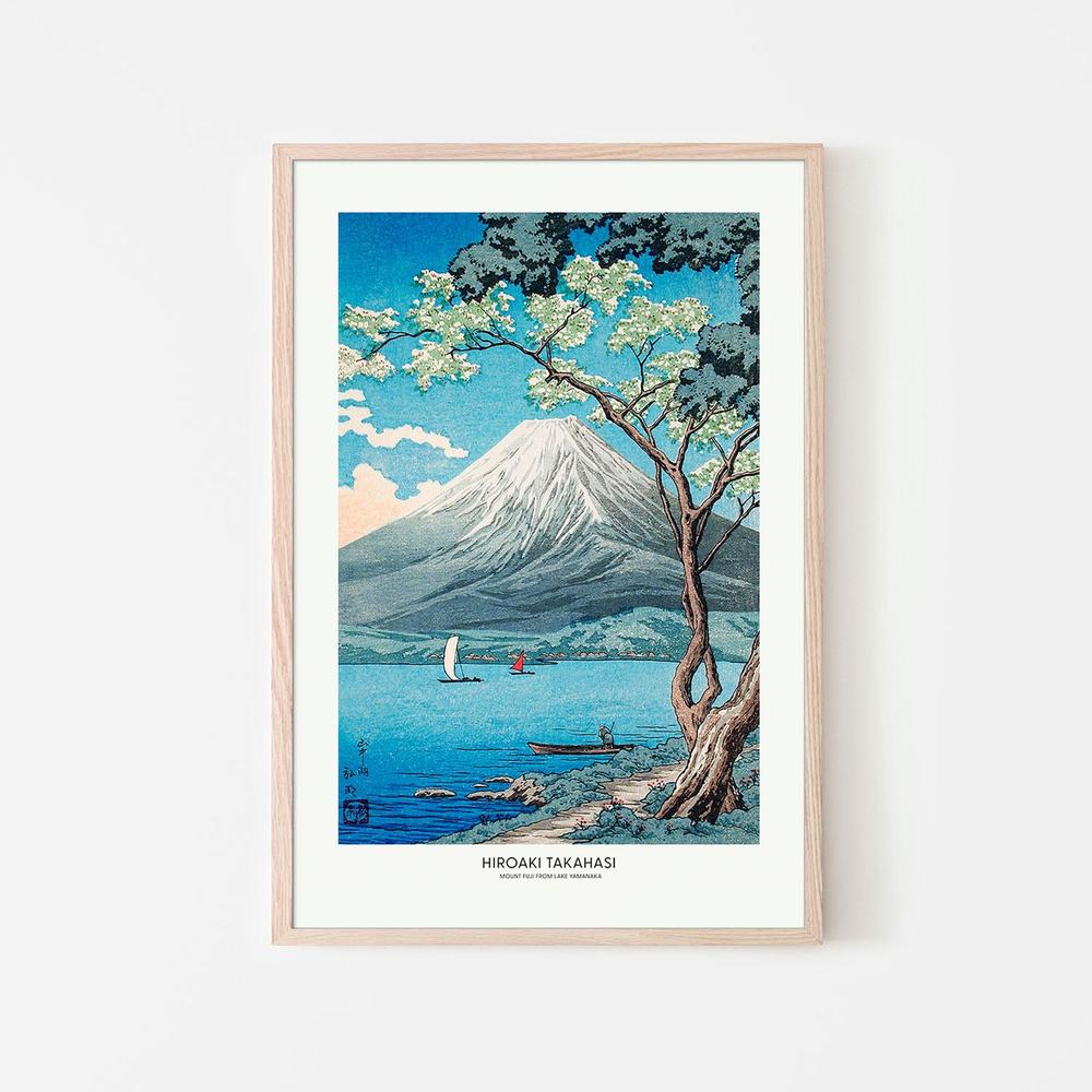 Mount Fuji From Lake Yamanaka-by-Utagawa Hiroshige-wall-art-print-canvas-poster-framed-Gioia