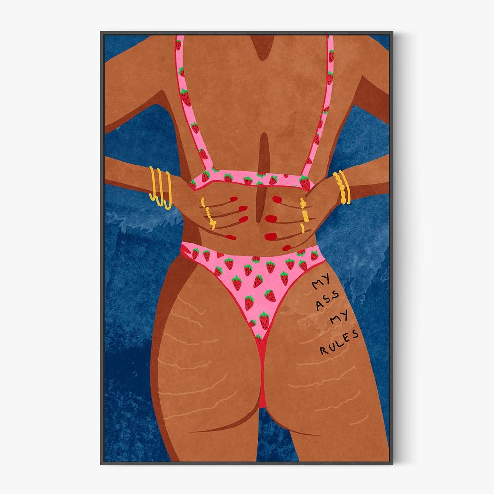 My ass my rules-by-Raissa Oltmanns-wall-art-print-canvas-poster-framed-Gioia