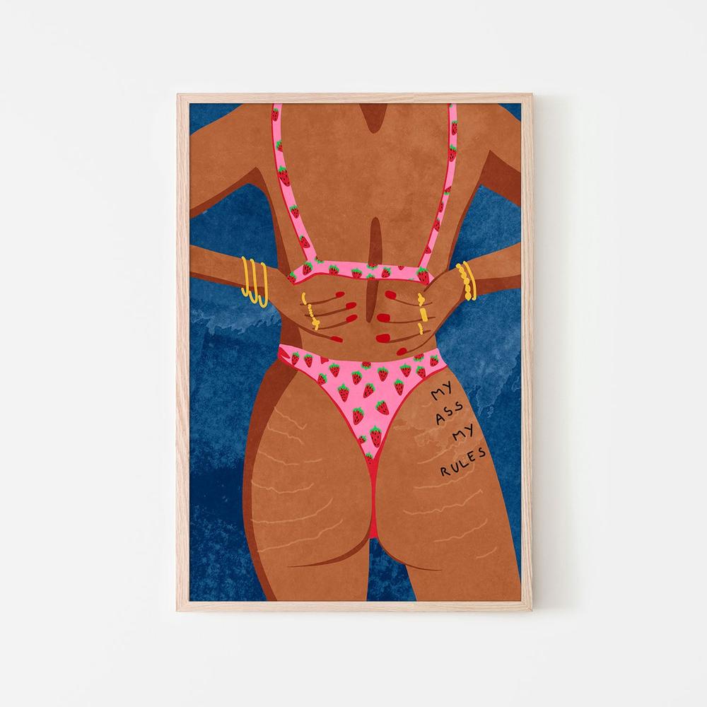 My ass my rules-by-Raissa Oltmanns-wall-art-print-canvas-poster-framed-Gioia