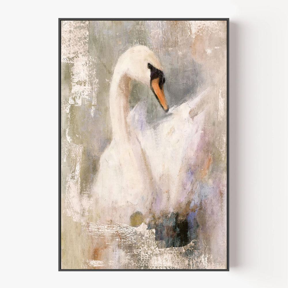 Mystical Swan, Style A-by-Nina Blue-wall-art-print-canvas-poster-framed-Gioia