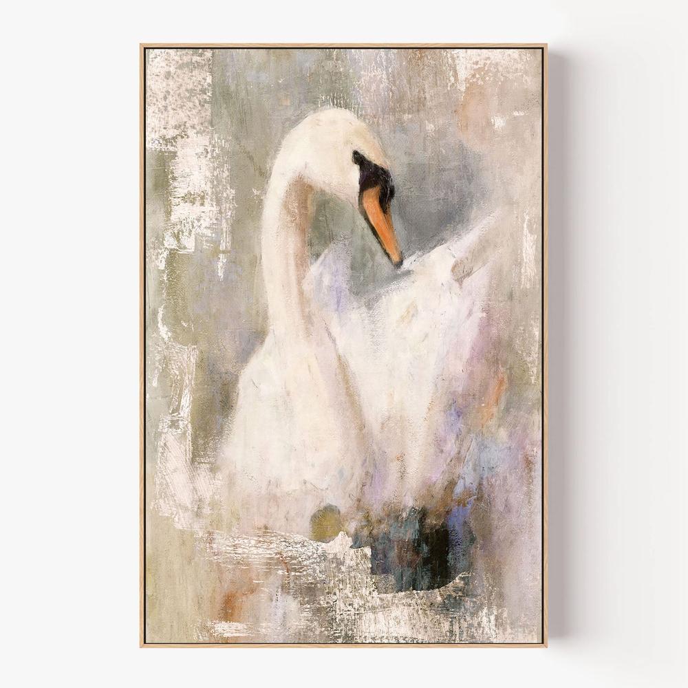 Mystical Swan, Style A-by-Nina Blue-wall-art-print-canvas-poster-framed-Gioia
