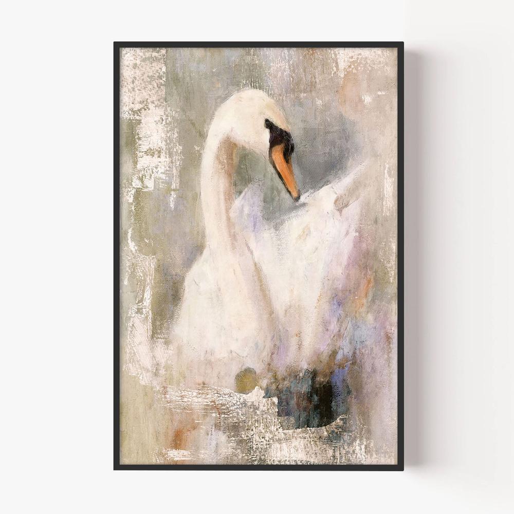 Mystical Swan, Style A-by-Nina Blue-wall-art-print-canvas-poster-framed-Gioia