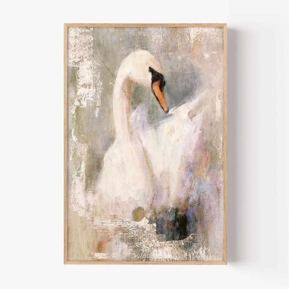 Mystical Swan, Style A-by-Nina Blue-wall-art-print-canvas-poster-framed-Gioia